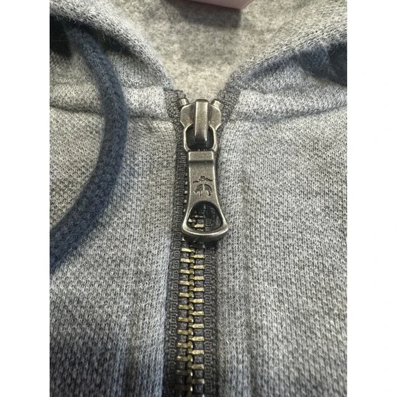 Brooks Brothers 1818 Mens Large Grey Red Striped Full Zip Hoodie Sweatshirt - Picture 5 of 8
